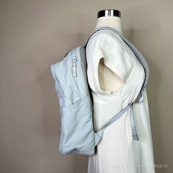 Lululemon | Everyday Light Grey Nylon Laptop Travel Minimalist Bag Backpack main image 5